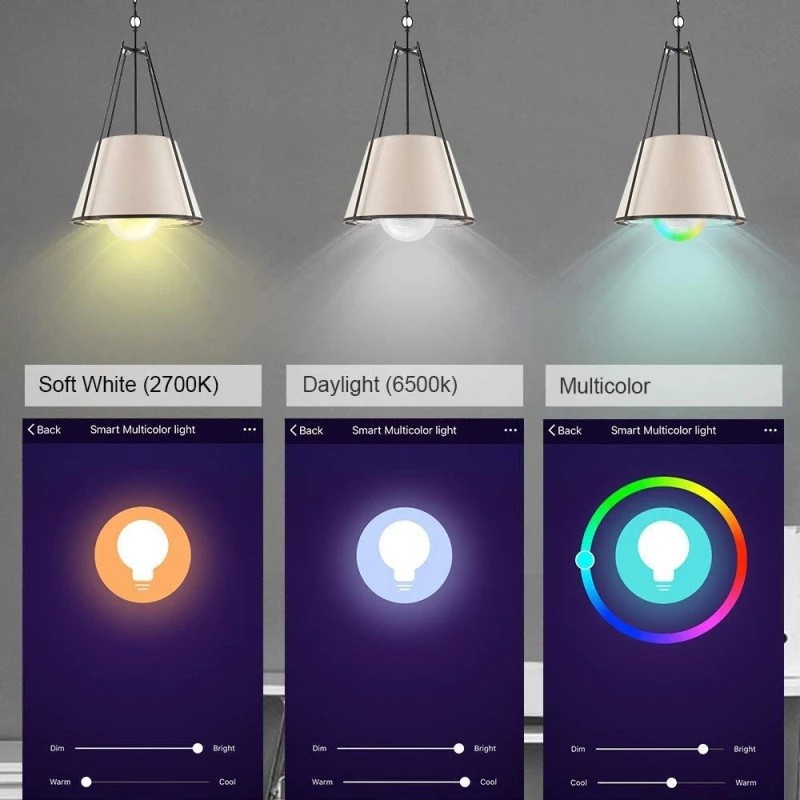 Tuya Smart Bulb RGBCW 10W B22 view 3